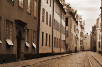 Empty street in scepia-min